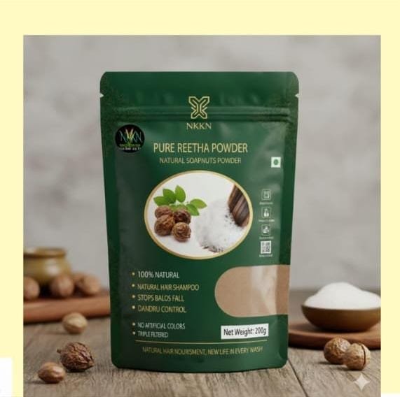 Read more about the article Pure Reetha Powder for Hair Benefits Uses & Complete Guide NKKN Brand
